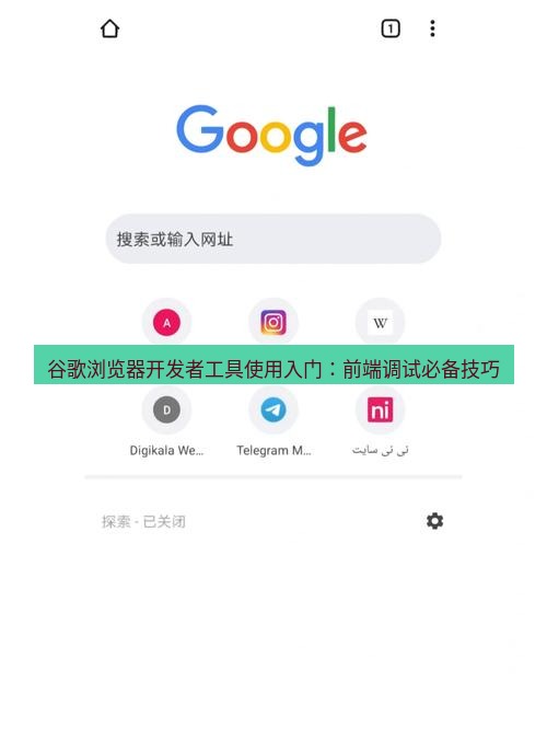 谷歌浏览器 谷歌浏览器开发者工具使用入门：前端调试必备技巧